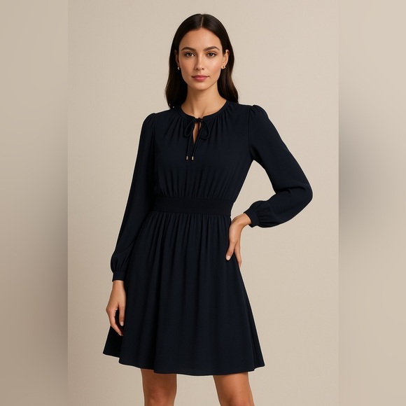 Tommy Hilfiger Navy Long Sleeve Dress - Picture 1 of 4